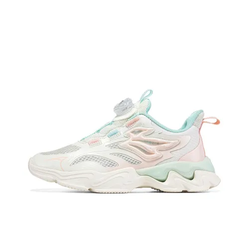 361°KIDS Slip-resistant Abrasion-resistant Low Top Kids Lifestyle Shoes White Pink Green Teenagers 361°KIDS Противоскользящие Износостойкие Низкие Кеды для Детей Lifestyle Белый Розовый Зеленый Подростки