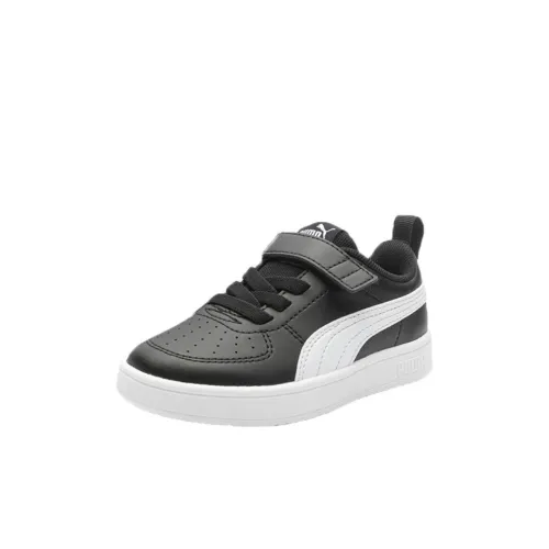 PUMA Rickie Детские Скейтбординги Низкие Кеды Черные/PUMA Белые Для Детей Дошкольные