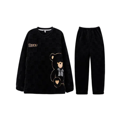 Lan Miao Пижамный комплект Мужской Черный