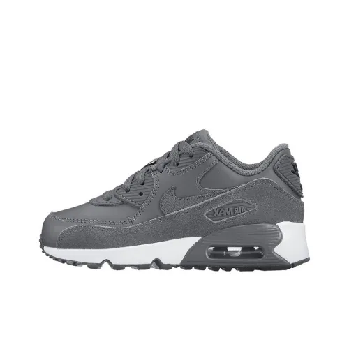 Nike Air Max 90 Low Топ Детские беговые кроссовки Серый Children Возраст 3-7 лет