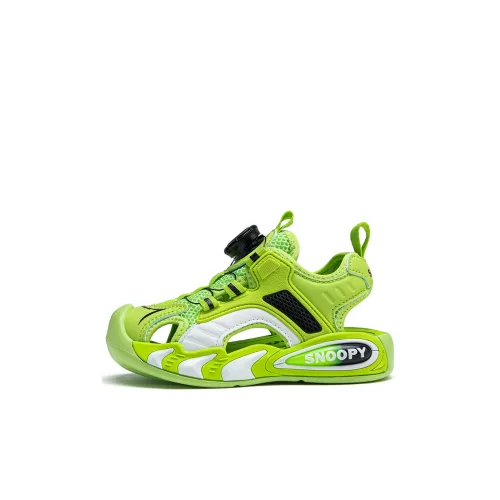 SNOOPY Slip-resistant Anti KICK Abrasion-resistant Quick-drying Support Lightweight Children's Sandals Neon Green Baby