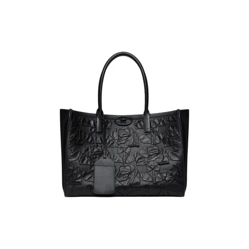 Valentino Garavani Кожа Тоут Сумка Сумка для покупок Сумка среднего размера Женская Черная