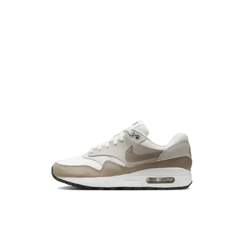 Nike Air Max 1 Low Топ KIDS Lifestyle Shoes Белый-коричневый Детский