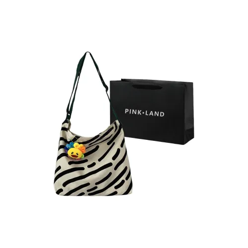 PINK·LAND Холщовая сумка сумка через плечо средняя женская линия через плечо с дизайном подсолнуха