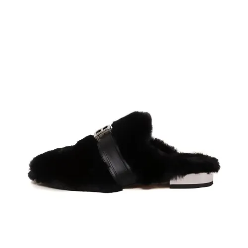 BALMAIN Резиновая подошва Домашние тапочки Женские Черный