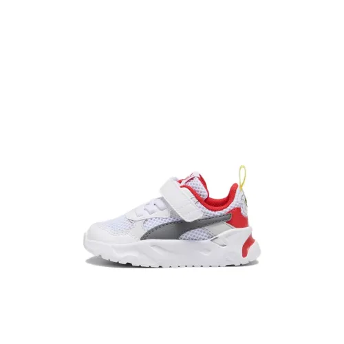 PUMA Scuderia Ferrari Trinity Низкий Топ Обувь для малышей Белый Серый Infant и Toddler