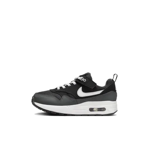 Nike Air Max 1 Kids Lifestyle Shoes Черный серый белый для детей от 3 до 7 лет