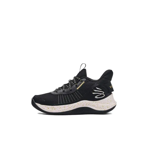 Under Armour Curry 3 Детские баскетбольные кроссовки Low Топ Черный/Белый Kids