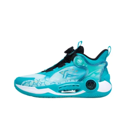 XTEP Slip-resistant Anti KICK Low Top Детские баскетбольные кроссовки Зеленый Белый Подростки