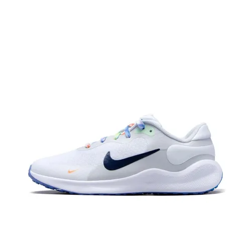 Nike REVOLUTION 7 Детская беговая обувь Низкий топ Синий Белый Унисекс