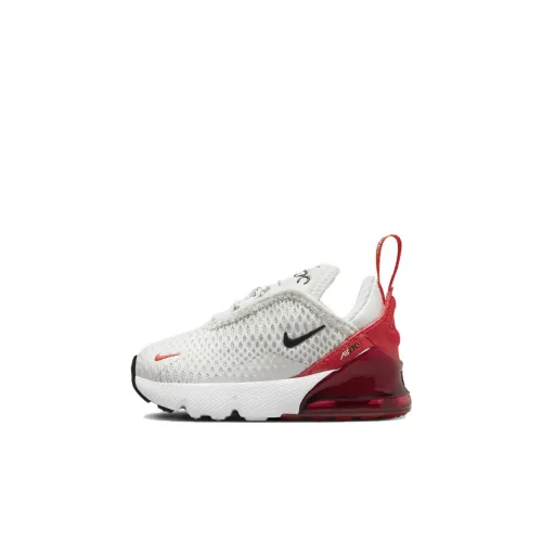 Nike Air Max 270 Low Топ Обувь для малышей Белый Красный Infant And Toddler