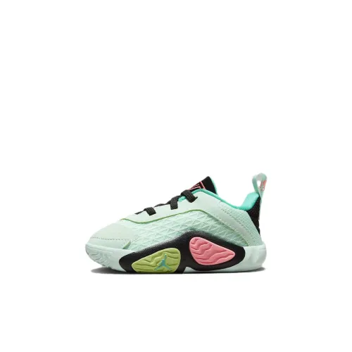 Джордан Tatum 2 противоскользящая устойчивая к истиранию низкий топ обувь для малышей зеленый черный розовый для новорожденных и малышей