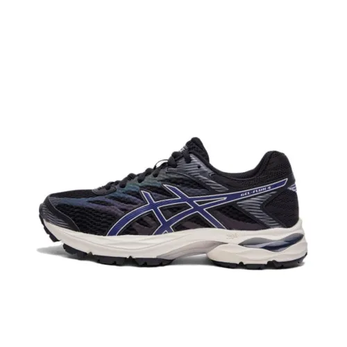 Asics Гель FLUX 4 Детские Беговые Кроссовки Низкий Топ Черный Серый Цвет Унисекс
