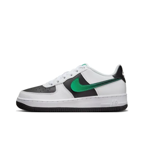 Nike Air Force 1 Slip Resistant Abrasion Resistant Низкий Топ Детские Скейтбординги Черный Белый Подростки