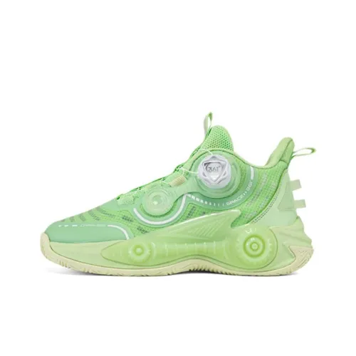 361°KIDS Slip-resistant Abrasion-resistant Low Top Детские баскетбольные кроссовки Зеленый Белый