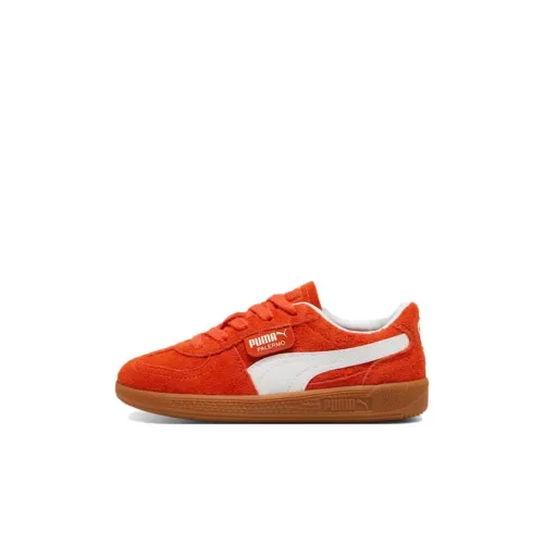 PUMA Palermo Series Анти-KICK и Устойчивый к Износу Низкий Топ Детские Скейтбординги Красный Белый Детский