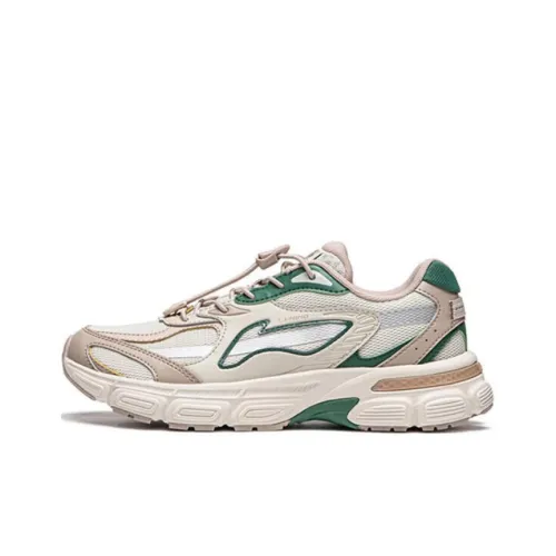 LINING YOUNG Амортизация Низкий Топ Детские Лайфстайл Обувь Серый Зеленый