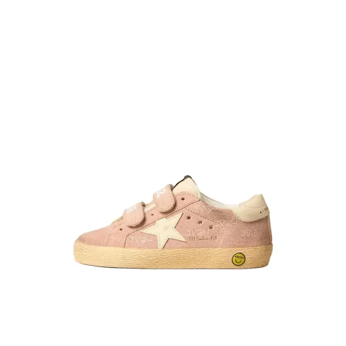 Golden Goose Old School Детские Скейтбординги Низкий Топ Розовый Коричневый Для Детей Дошкольный