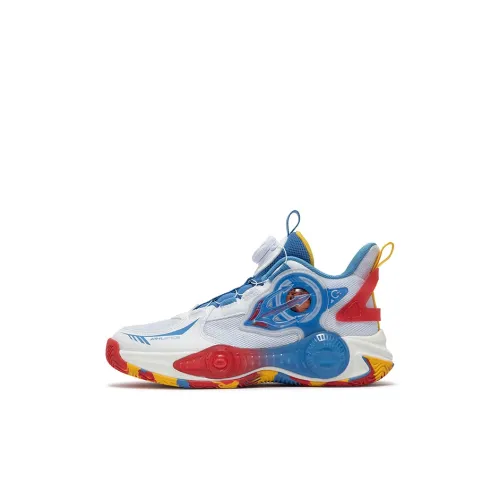 361°KIDS Баскетбольные кроссовки Low Top 361 градус Белый/Швейцарский Синий/Энергия Красный для детей