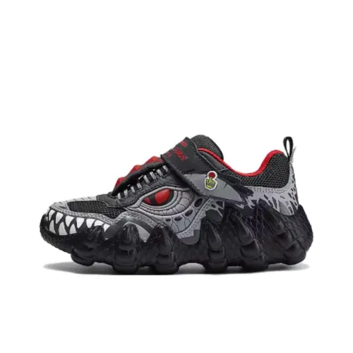 Skechers Kids Casual Low Top Черный Серый Красный Школьный