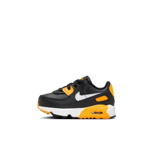 Nike Air Max 90 LTR TD Low Топ Обувь для малышей Черный белый желтый Infant And Toddler