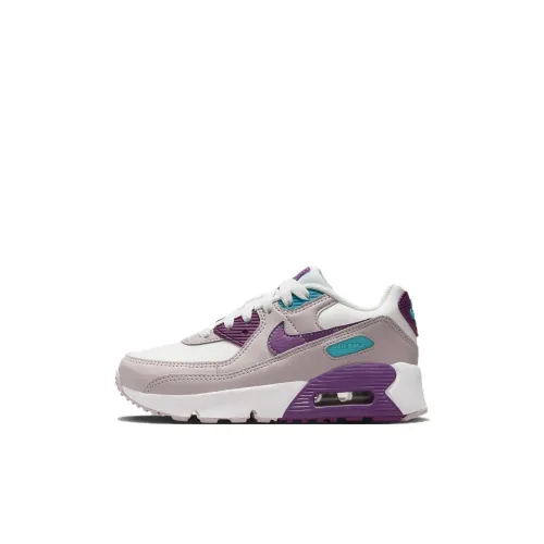 Nike Air Max 90 Амортизация Kids Lifestyle Shoes Белый фиолетовый Синий Дети 3-7 лет