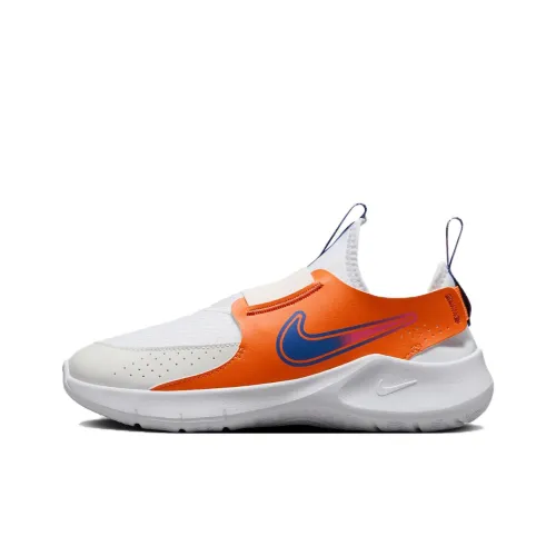 Nike Flex Runner 3 Slip-Resistant Abrasion-Resistant Low Top Детская Беговая Обувь Белый Оранжевый
