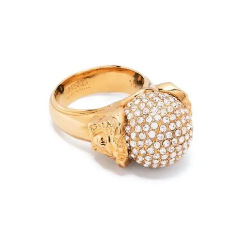 VERSACE Металл Crystal Rings Женские Золотой