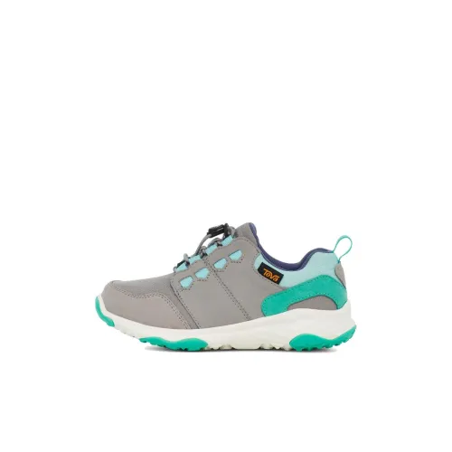 Teva Canyonview Амортизация Износостойкий Низкий Топ Детская Туристическая Обувь Серый Зеленый Детский