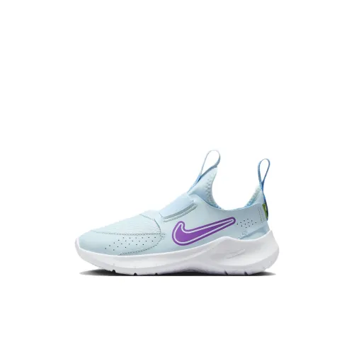 Nike Flex Runner 3 BP Амортизация Износостойкий Низкий Топ Детские Беговые Кроссовки Синий-Фиолетовый Детские Возраст 3-7 Лет