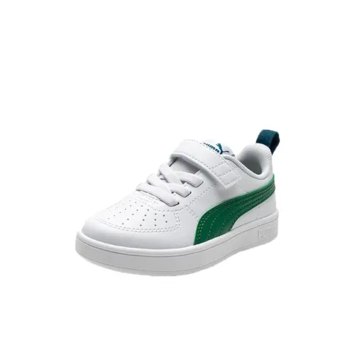 PUMA Низкий Топ Детский Скейтбординг Белый Зеленый Синий Дети Возраст 3-7 Лет