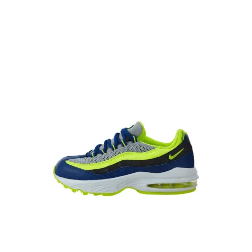 Nike Air Max 95 Устойчивый к истиранию Низкий Топ Детские Лайфстайл Обувь Синий Желтый Для детей от 3 до 7 лет