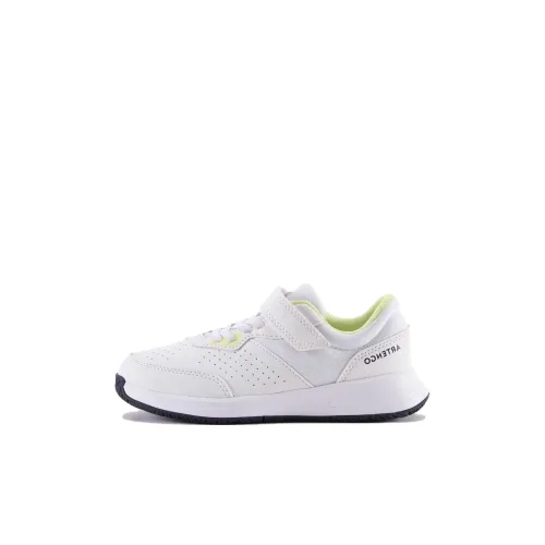 DECATHLON Детские беговые кроссовки с низким верхом, белые и желтые, Kids