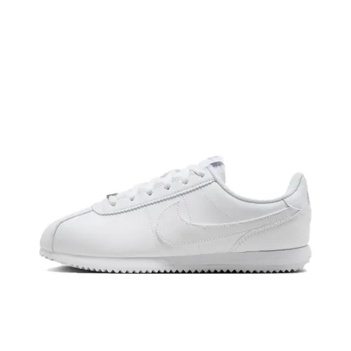 Nike Cortez Slip-Resistant Abrasion-Resistant Low Top Детская Беговая Обувь Белая Подростковая