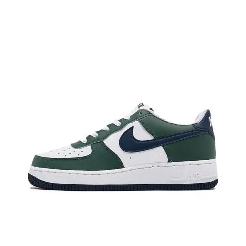 Nike Air Force 1 Slip Resistant Shock Absorbers Низкий Топ Детские Скейтбординги Белый Зеленый