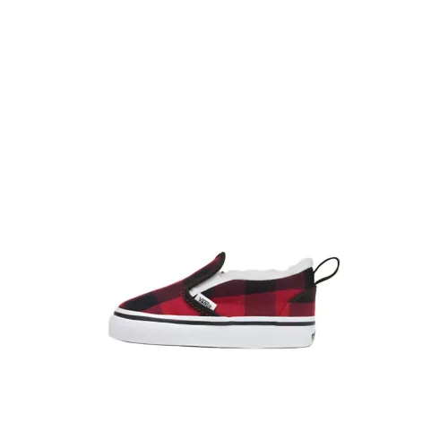 Малыш Vans Slip On Series Low Топ Обувь для малышей Красный черный
