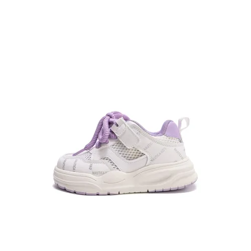 NAUTICAKIDS Slip-resistant Breathable Lightweight Kids Lifestyle Shoes White Purple Children's NAUTICAKIDS Противоскользящие Дышащие Легкие Детские Обувь для повседневной жизни Белый Фиолетовый Детский