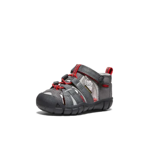 KEEN Seacamp 2 Slip-Resistant Abrasion-Resistant Низкий Топ Обувь для малышей Серый Красный Infant и Toddler