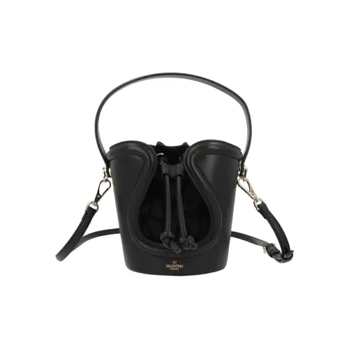 Valentino Sheepskin Bucket Bag Crossbody Bag Handbag Women's Black
