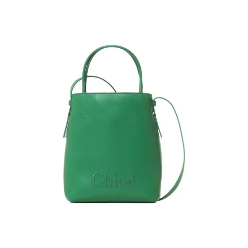 Chloe Коровья кожа Тоут Сумка Сумка для покупок Сумка через плечо Сумка Микро Женская Зеленая