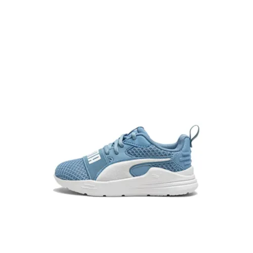 PUMA Wired Run Pure Детские кроссовки Lifestyle Сине-белые для детей 3-7 лет