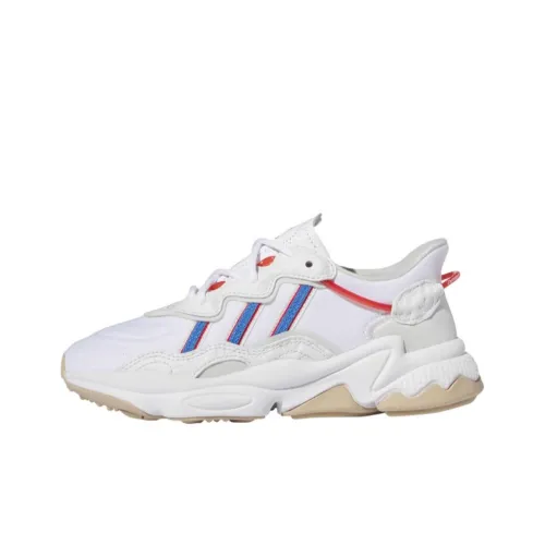 Adidas Originals Ozweego Slip-resistant Abrasion-resistant Low Top Kids Lifestyle Shoes White Red Teenagers Adidas Originals Ozweego Противоскользящий Устойчивый к истиранию Низкий Топ Детские Лайфстайл Кроссовки Белый Красный Подростки