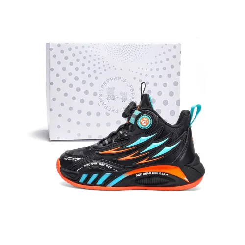 PEPPA PIG Детские баскетбольные кроссовки MID Топ Черный и Оранжевый Школьный возраст