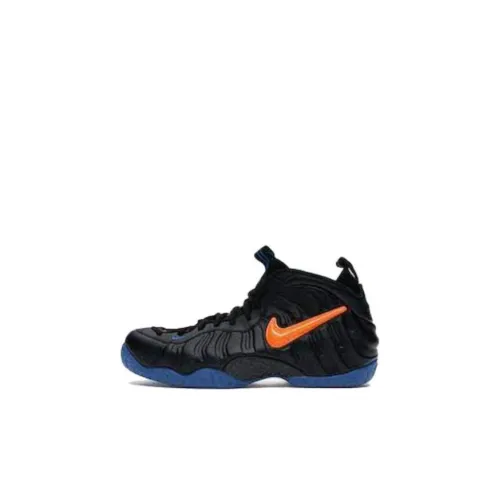nike Foamposite Pro Амортизация Износостойкий MID Топ Обувь для малышей Чёрно-синий Infant And Toddler