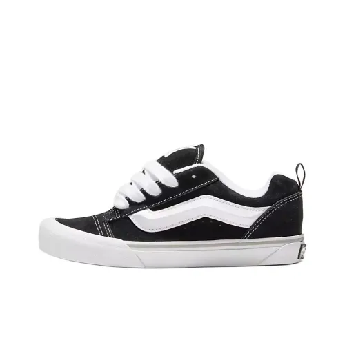 Vans Knu Skool Детские Скейтбординги Низкие Топы Черный/Белый Школьный
