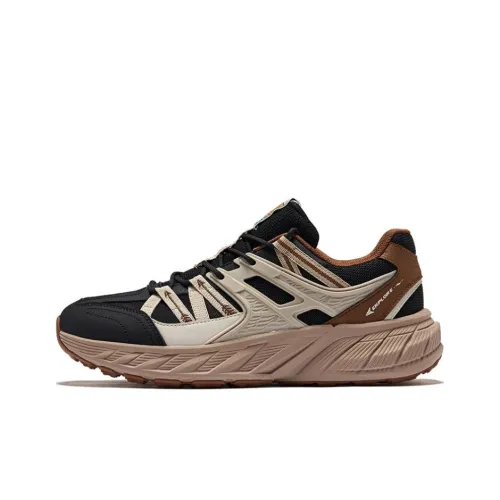 Erke Slip-resistant Abrasion-resistant Low Top Casual Men's Deep Black Light Linen Эрке Противоскользящий Устойчивый к истиранию Низкий Топ Повседневный Мужской Глубокий Черный Светлый Лен