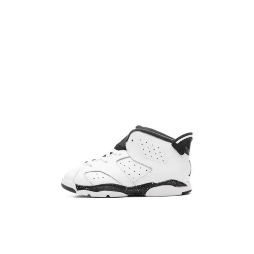 Jordan Air Jordan 6 RETROTD MID Топ Обувь для малышей Белый черный Infant And Toddler