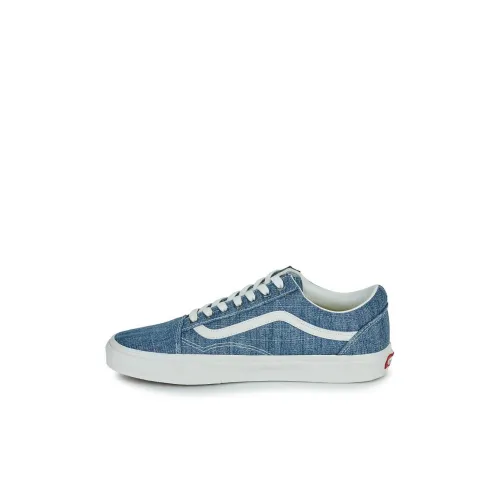 Vans Old Skool Collection Детские Скейтбординги Низкие Топы Синие Белые Kids