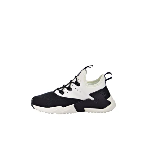 Nike Huarache Drift Амортизация Износостойкий Низкий Топ Детские Беговые Кроссовки Черный Белый Для детей 3-7 лет