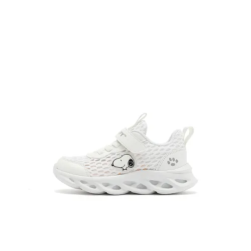 SNOOPY Slip-resistant Амортизация Устойчивый к истиранию Дышащий Высокий Топ Детская Беговая Обувь Бежевая Детская